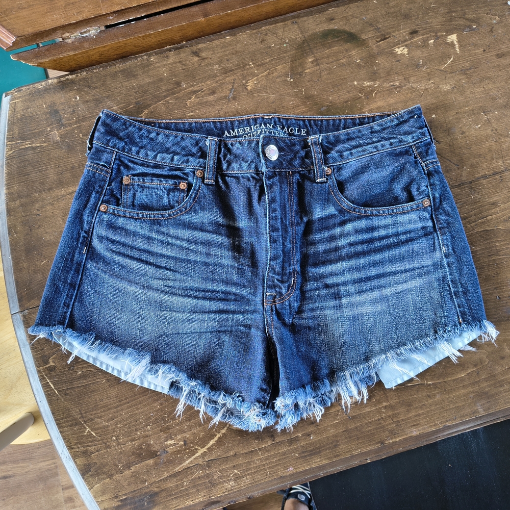 American Eagle Outfitters Distressed Blue Jean Shorts